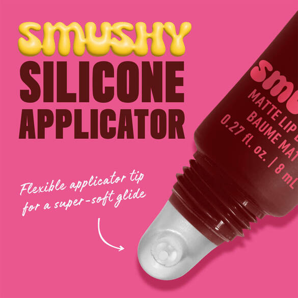 The soft, smushy texture glides effortlessly on your lips thanks to the super soft silicone applicator.