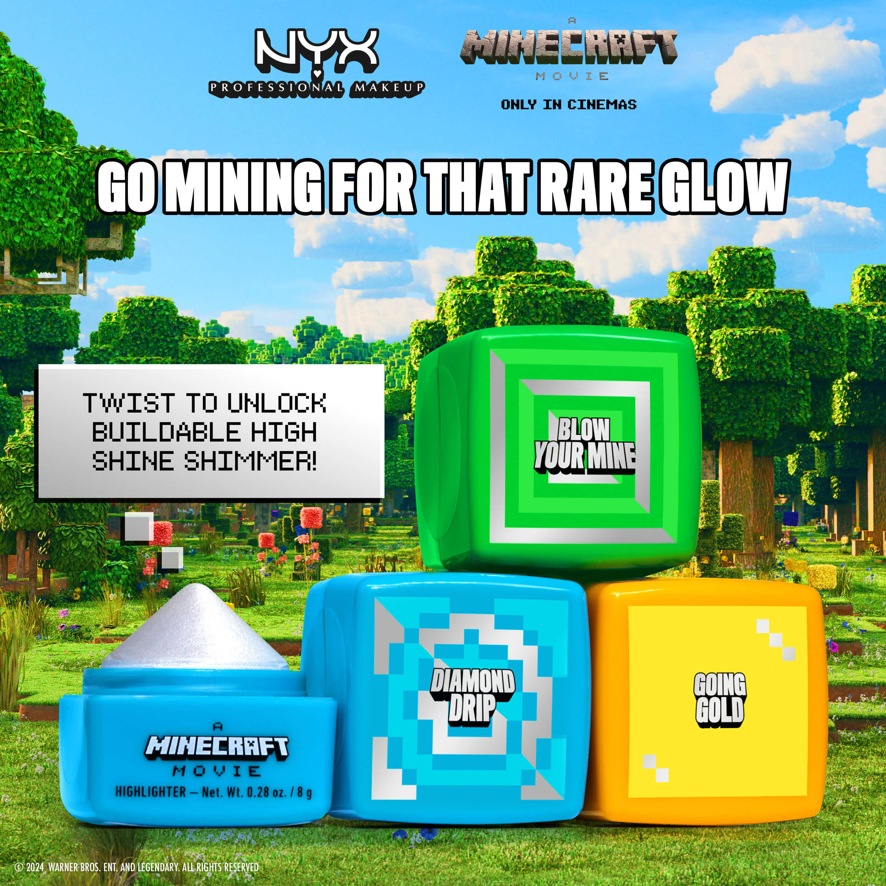 A MINECRAFT MOVIE Rare Highlight Balms