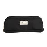 BLACK SMALL DOUBLE ZIPPER MAKEUP BAG