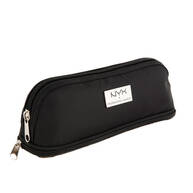 BLACK SMALL DOUBLE ZIPPER MAKEUP BAG