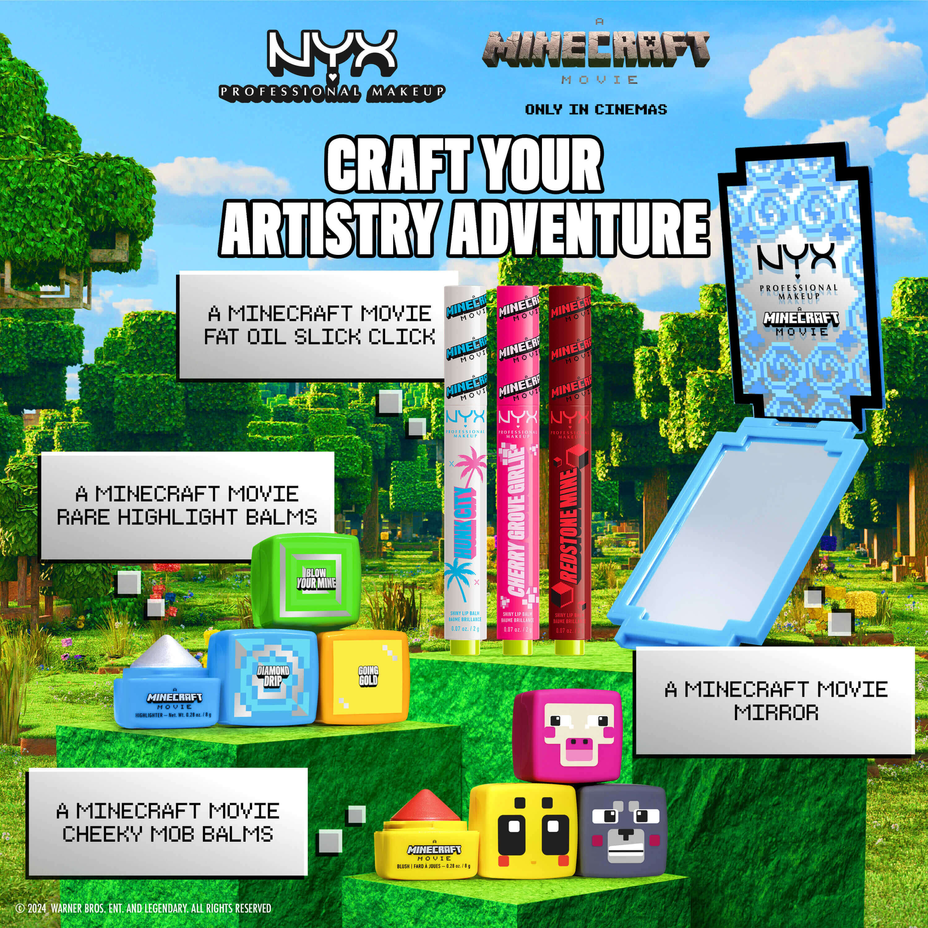 A MINECRAFT MOVIE Cheeky Mob Balms